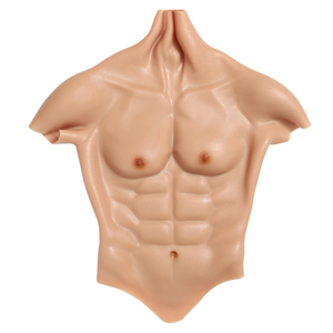 Costume masculin avec <span class=keywords><strong>faux</strong></span> muscles abdominaux, poitrine masculine, travesti, silicone réaliste, muscle artificiel, simulation naturelle, poitrine en silicone - Product Image 3