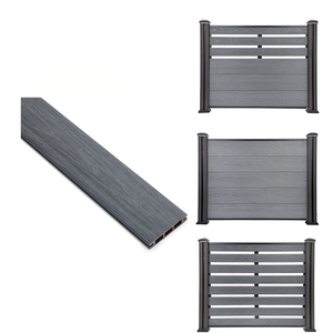 Panneaux de clôture décoratifs de jardin en plastique gris co-extrudé pour l'extérieur - Product Image 1