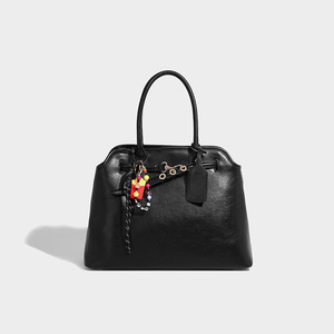 Autumn Winter New Release Retro High-End Women's <b>Tote</b> Bag Large Capacity Polyester PU <b>Zip</b> Closure Fashionable Commuters Tanjing - Product Image 3