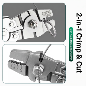 <b>Wire</b> Crimper <b>Tool</b> Steel 14 Awg Front Entry Soft Grip Handle <b>Crimping</b> Diy - Product Image 2