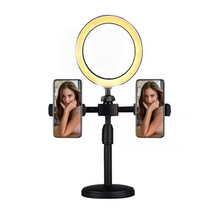OEM Factory Outlet RGB 6 Inch Ring Light Beauty <b>Wired</b> Light Live Streaming Table Desktop Disc Holder With Dual Clips LED Lights - Product Image 1
