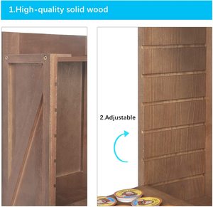 Support à café en bois multicouche pour la maison, le bureau et la cuisine, avec tiroir coulissant pour K-Cups et rangement pour grains - Product Image 3