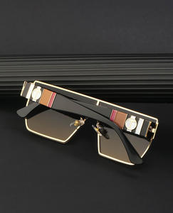 แว่นกันแดดแนวสตีมพังค์ทรงสี่เหลี่ยมขนาดใหญ่สำหรับผู้ชายใหม่2023ที่ตัดด้วยเพชร - Product Image 2