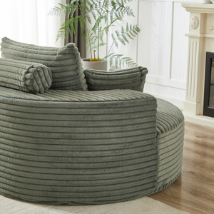 Boîte de compression rotative grand format pour une personne, en tissu côtelé épais vert olive, compressée sous vide et gonflable - Product Image 4