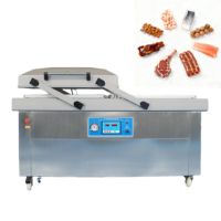 Machine d'emballage sous vide à double chambre pour usage commercial, pour viande, bacon, saucisses et jambon, avec système de purge au gaz azote