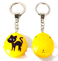 Cadeaux créatifs, porte-clés en plastique ABS de forme ovale, bouton sonore, pendentif mignon et tendance, accessoires, petit enregistreur de messages portable