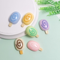 Simpatiche decorazioni in resina a forma di ghiaccioli in miniatura, serie fumetto, per scrapbooking e accessori per fiocchi per capelli