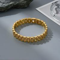 Bracelet de montre simple en acier inoxydable pour homme, 12 mm de large