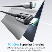 Câble de charge rapide Joyroom Auto Power-Off 100W Type C vers Type C