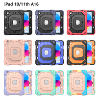 Étui en silicone antichoc multi-angles pour tablette Apple 7e, 8e, 9e génération, et housses de protection intégrale pour tablettes Apple 10e génération, Air 6/7/8