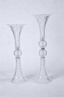 Porte-bougie transparent moderne de qualité supérieure pour centre de table, idéal pour événements, fêtes et mariages