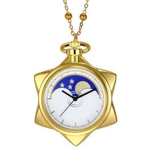 <span class=keywords><strong>Orologio</strong></span> da Tasca Steampunk all'Ingrosso, <span class=keywords><strong>Collana</strong></span> con Ciondolo, <span class=keywords><strong>Orologio</strong></span> Vintage in Acciaio Inossidabile con Luna Dorata e Sakura, per Cosplay Anime - Product Image 3