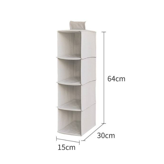 สีเทาอ่อน ขนาดเล็ก 4 ชั้น 15*30*64