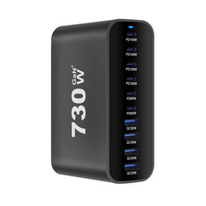Cargador GaN de Escritorio con Certificación CE, el Más Vendido en Electrónica, Carga Rápida PD de 10 Puertos 6C4A para <span class=keywords><strong>iPhone</strong></span>, Laptop, PC, Base de Carga de 730W - Product Image 1