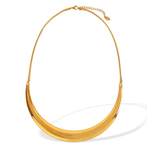 Collar geométrico en forma de U de acero titanio dorado para regalo, joyería de moda. - Product Image 5