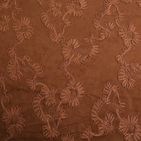 Tissu en daim brodé à cordon enroulé pour vêtements, sacs, oreillers et rembourrage de canapé