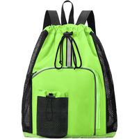 Sac à dos étanche avec cordon de serrage et compartiment à chaussures, sac de sport pour femme, sac de gym, sac de plage pour l'été, sac de natation avec poche