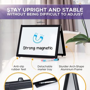 Portabile Double-face personalizzato cavalletto magnetico in alluminio cancellabile <span class=keywords><strong>lavagna</strong></span> <span class=keywords><strong>lavagna</strong></span> pieghevole Desktop - Product Image 4