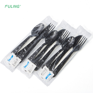 FULING Factory Wholesale Heavy Weight Cutlery Set Party Plastic utensils disposable fork spoon and knife