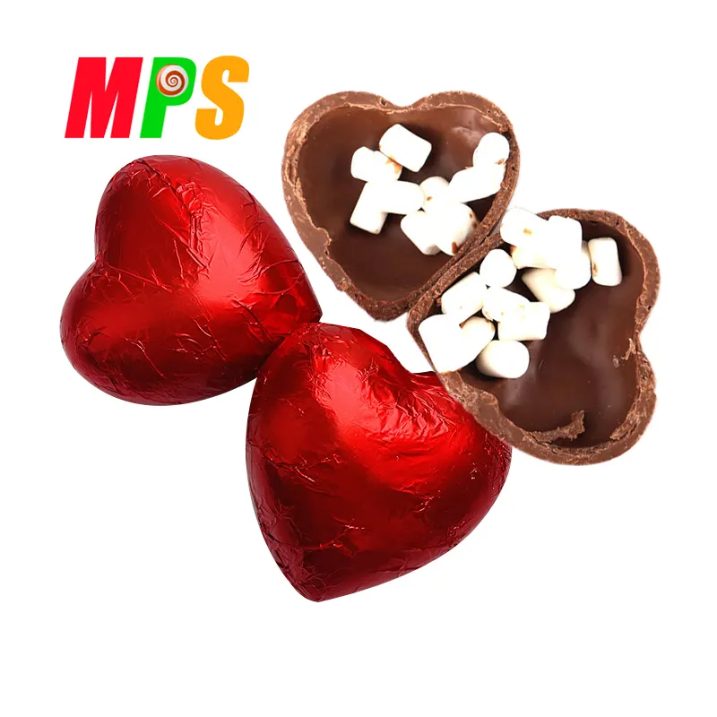 Produzione professionale a forma di cuore sano rivestimento di cioccolato e dolci Mini Marshmallow