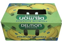 Vente en gros de boîtes d'expédition en carton ondulé avec logo imprimé sur mesure avec matériaux recyclés pour banane de qualité alimentaire