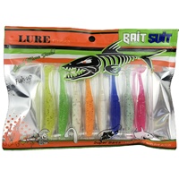 Leurre en PVC souple à queue de pagaie 75mm, 3.2g, 8 pièces, leurre de pêche en plastique souple, appât artificiel pour la pêche à l'achigan