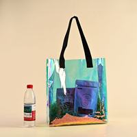 Sacs-cadeaux en plastique holographique de haute qualité avec poignées Sacs à provisions transparents pour tampons directement du fabricant