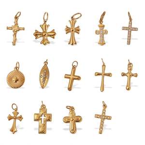 Collier Pendentif Croix Diamant Vintage Style Ins Unisexe Design Niche Sportif Chaîne Bambou Bijoux en Cuivre - Product Image 5