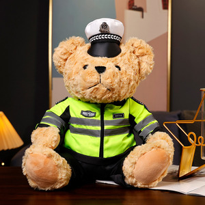 Nuovo arrivo carino peluche polizia <span class=keywords><strong>uomo</strong></span> orsacchiotto di alta qualità morbido uniforme polizia orso peluche per ragazze ragazzi - Product Image 2