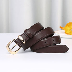 Cinturón de Cuero Vacuno Marrón para Mujer, 2.8cm de Ancho, Hebilla Dorada Vintage, Resistente al Agua, Ajustable de 100-110cm de Largo, para Jeans - Product Image 4
