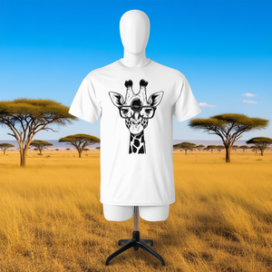 Camiseta Casual de Verano para Amantes de los Animales con Gráfico de Jirafa para Promociones - Product Image 3