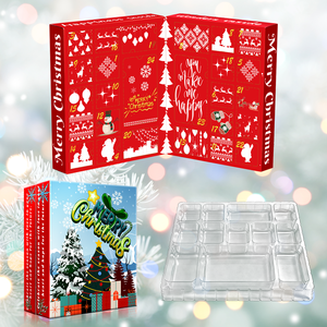Holidaypac Bán Buôn Giáng Sinh Bí Ẩn Hộp Rỗng Loại Cuốn Sách 24-Ngày Advent Lịch May Mắn Đồ Chơi Bao Bì Hộp Bất Ngờ - Product Image 1