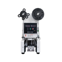 Scelleuse automatique de gobelets 120G 220V, machine électrique de scellage de boissons de table pour gobelets en plastique PP et en papier, film en rouleau pour bubble tea