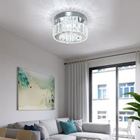 Lustre en cristal K9 pour salle à manger, éclairage de plafond moderne, éclairage ponctuel en cristal pour plafond, commande par interrupteur