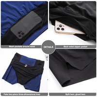 Short de sport multifonctionnel à séchage rapide pour hommes Pantalon de fitness à taille élastique 100% polyester tissé de bonne qualité