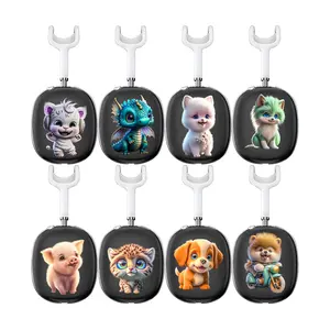 Coque souple de luxe pour animaux de compagnie pour casque <span class=keywords><strong>AirPods</strong></span> <span class=keywords><strong>Max</strong></span> Matériau TPU transparent pour chien et chat - Product Image 1