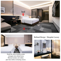 Anpassbares Modernes 5-Sterne-Hotel Schlafzimmer-Möbelset Mit King-Queen-Bett Kleiderschrank Schreibtisch Stuhl für Luxushotel-Renovierung