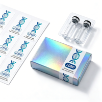Boîte cadeau de peptides au design moderne, emballage de luxe pour flacon de peptides avec insert en blister plastique transparent