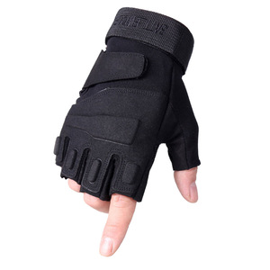 Guantes Deportivos Unisex Personalizados con Logotipo, Negros, Medios Dedos, de Poliéster, para Gimnasio, Levantamiento de Pesas, Ciclismo y Deportes al Aire Libre, con Protección UV - Product Image 4