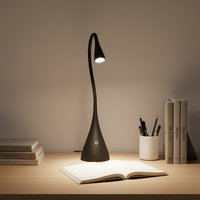 Lampe de table portable moderne pour chambres à coucher et salles de lecture, éclairage DC, lampe de table simple en aluminium avec commande tactile, abat-jour flexible