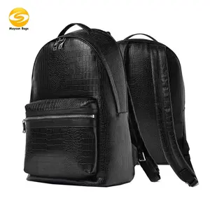 Low MOQ vegan leather backpack for men,business laptop backpack college leather daypack for men,travel bag backpack for business