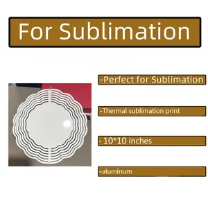 Sublimation Wind Spinner Blank 10in 10 Inch 8 Inch Double Side Sublimations Aluminum Blanks Wind Spinners For Sublimation