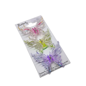 Pince à cheveux papillon 7,5 cm, design coloré pour femmes et filles - Product Image 1
