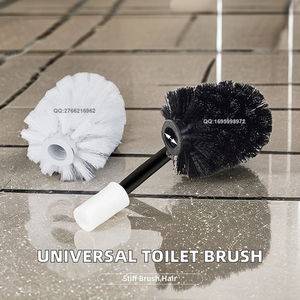 Testina di <span class=keywords><strong>Ricambio</strong></span> Universale Nera in Plastica per <span class=keywords><strong>Scopino</strong></span> WC Sunshine, Setole in Nylon, Design Portatile Ecologico per la Pulizia degli Spazzolini - Product Image 5