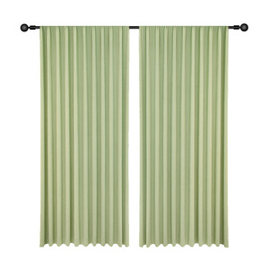 Bán Buôn Thiệu Hưng Keqiao Sang Trọng Chenille Rèm Cửa Matcha Màu Xanh Lá Cây Đen Màn Cao Bóng Tất Cả Các Mùa Phòng Ngủ Valances - Product Image 5