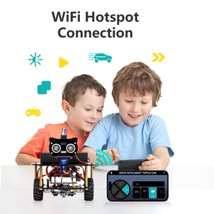 Kit de démarrage de robot tortue intelligent éducatif STEM pour enfants et adultes, avec commande par application WIFI, tutoriel, codage DIY, compatible <span class=keywords><strong>Arduino</strong></span>, ESP32 - Product Image 3