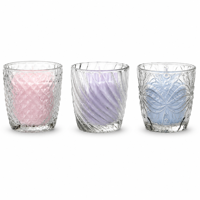 Verre à motif gaufré épais en verre sodocalcique transparent, porte-bougie chauffe-plat pour la décoration de la maison et des tables de mariage