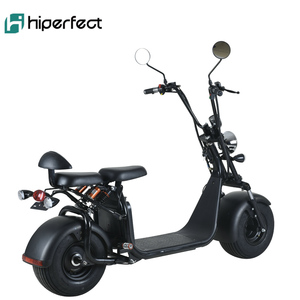 Scooter eléctrico de doble asiento de 1000W y 1500W, 48V y 60V para adultos, 40 km/<span class=keywords><strong>h</strong></span>, velocidad máxima, neumático grueso sin escobillas, scooter eléctrico de dos ruedas - Product Image 4