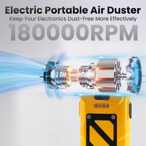 Tragbares Mini-Elektro gebläse Hand-Kunststoff ventilator Druckluft staub tuch mit Batteries trom für die Haushalts reinigung Gewalt ventilator - Product Image 2