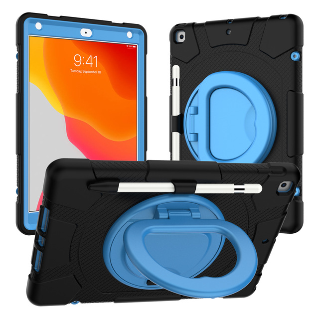 Fully-Body Rugged Heavy Duty PU 3-in-1 Rugged Layers Shockproof 10.2-inch Tablet Protective Case with Kickstand for iPad 10